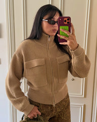 Agatha Gerippte Strickjacke
