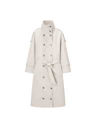 Amanda Trenchcoat mit hohem Kragen und Gürtel