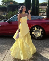 Ambre Asymmetrisches Transparentes Maxikleid