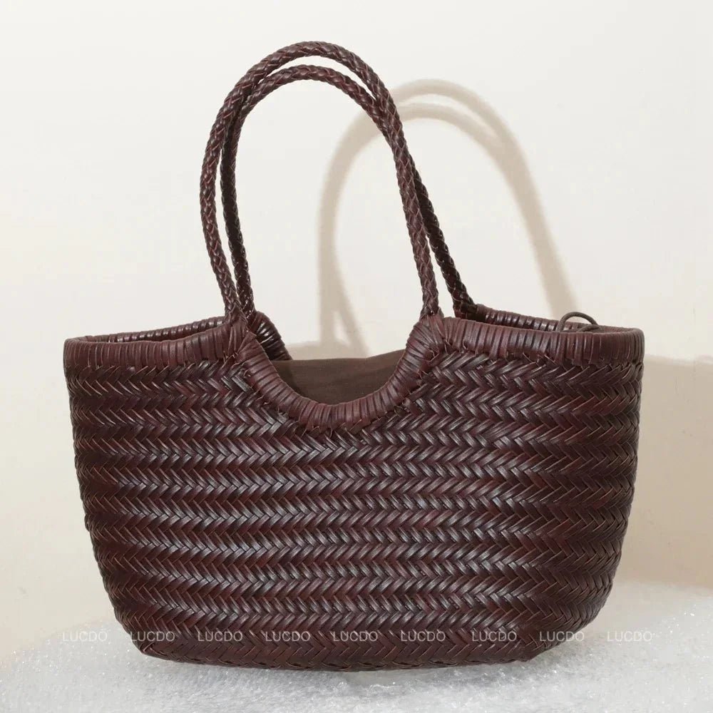 SOKYND Aneta Woven Tote Bag HandbagsSOKYND-481047-GRE-S-71255GreenS