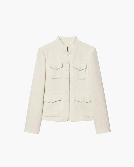 Angela Stehkragen Klappentaschen Blazer