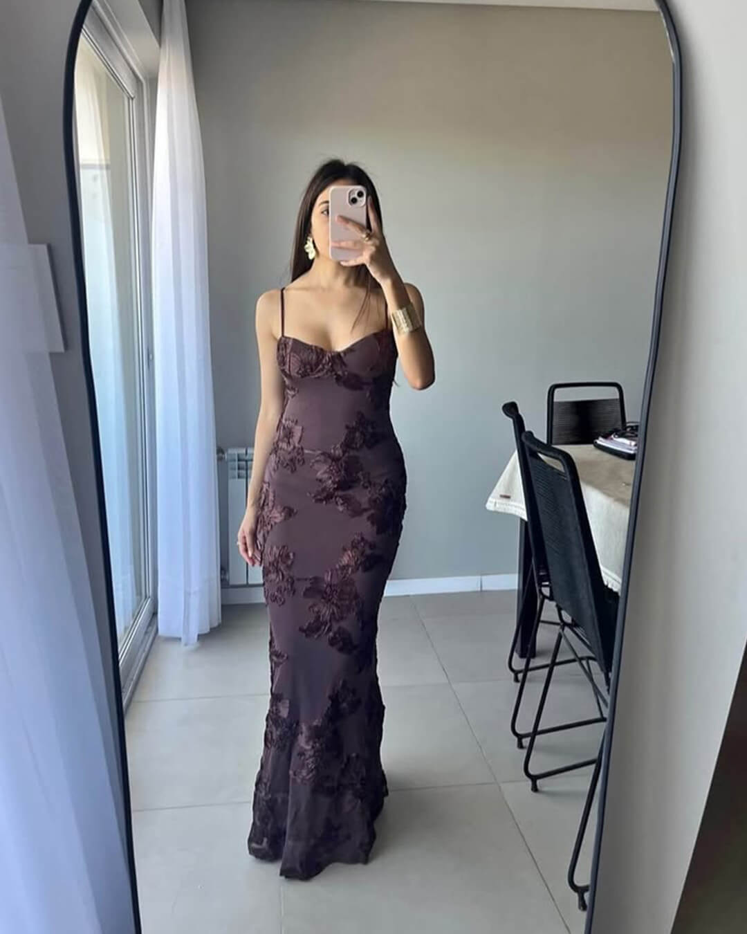 Clara Abendkleid mit Bindeband hinten