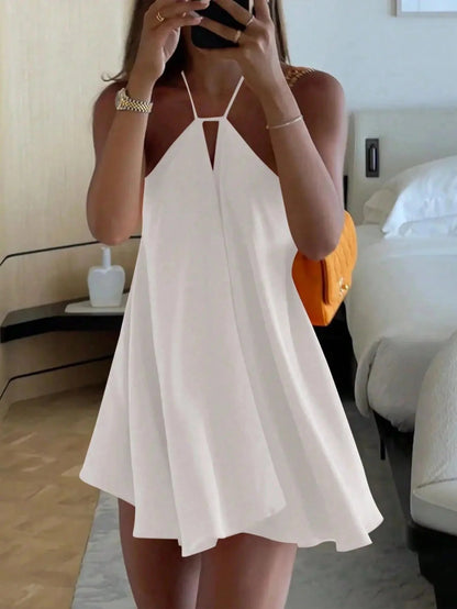 SOKYND Bernadette Off - Shoulder Hollow Out Summer Dress DressWhiteS