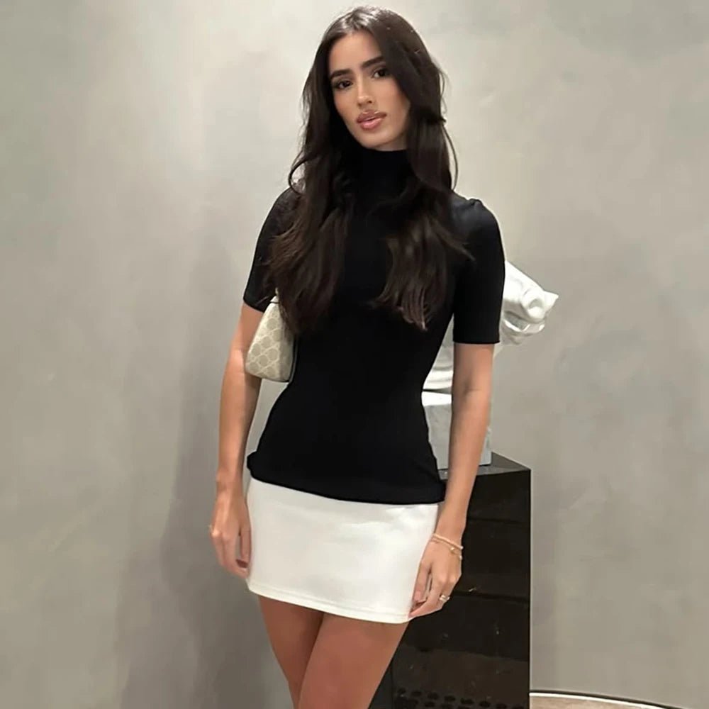 SOKYND Betty High Neck Mini Dress DressesFp1772777205913522135M