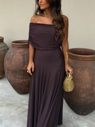 Brianna Maxikleid mit schulterfreiem Ausschnitt