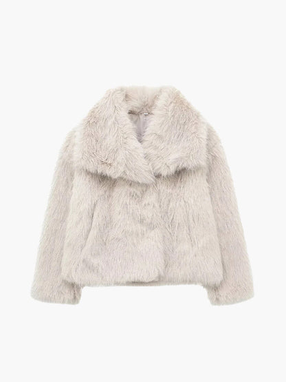 SOKYND Carley Faux Fur Coat Coats & JacketsEw1767356248744329289CreamS