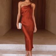 Cassia One-Shoulder Midikleid