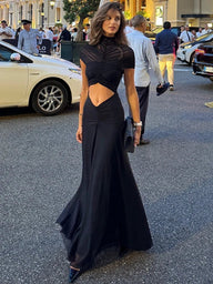 Cassidy gerafftes Bodycon-Maxikleid
