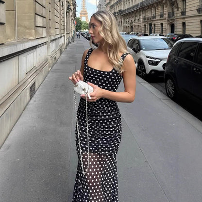 SOKYND Cecile Psychedelic Swirl Bodycon Dress DressBlackM