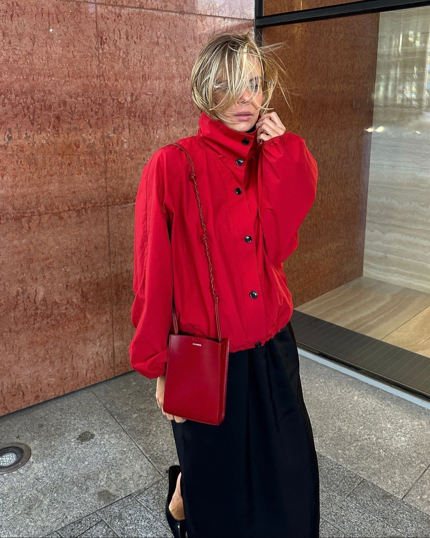 SOKYND Celeste High - Neck Jacket Coats & JacketsRedM