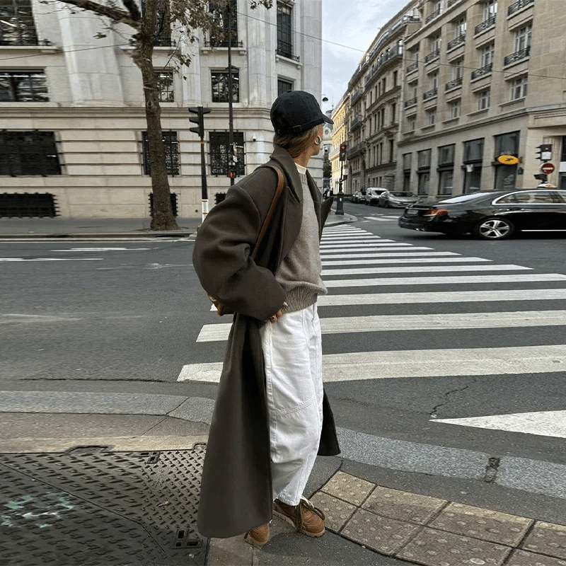 SOKYND Charlene Maxi Coat Coats & JacketskB1767625273833264043BrownS