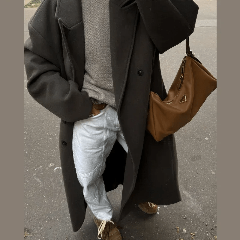 SOKYND Charlene Maxi Coat Coats & JacketskB1767625273833264043BrownS