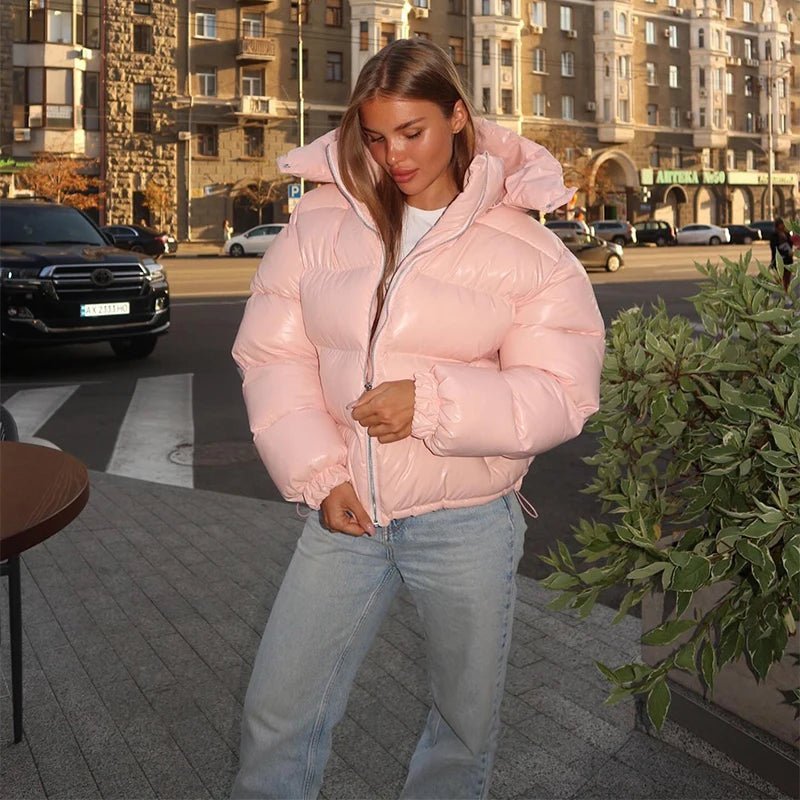 SOKYND Davina Hooded Puffer Jacket Coats & JacketsQN1767356248748141025PinkM