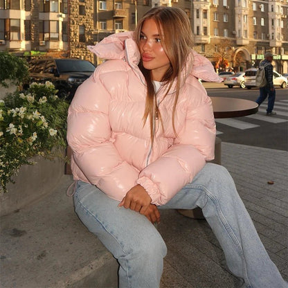 SOKYND Davina Hooded Puffer Jacket Coats & JacketscO1767356248748017991PinkS