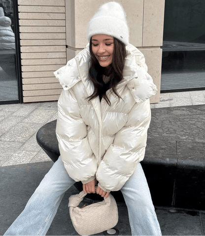 SOKYND Davina Hooded Puffer Jacket Coats & JacketseV1767356248748775756WhiteS