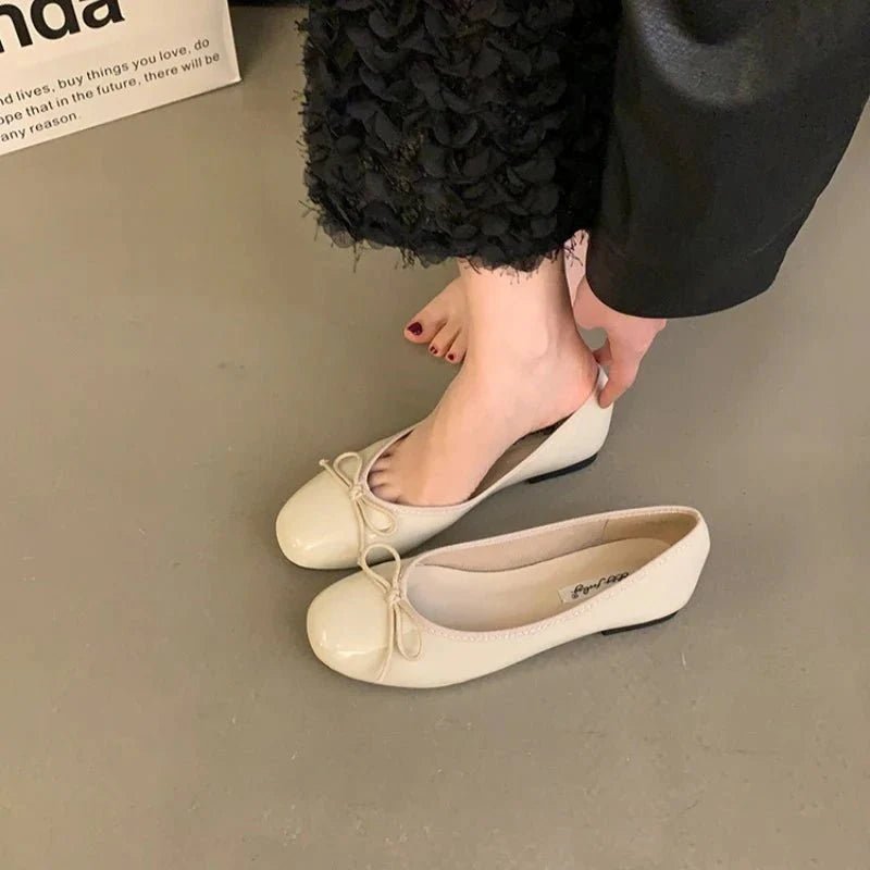 SOKYND Delphine Bowtie Ballet Flats ShoesSOKYND-266071-BLA-OS-22999Black35