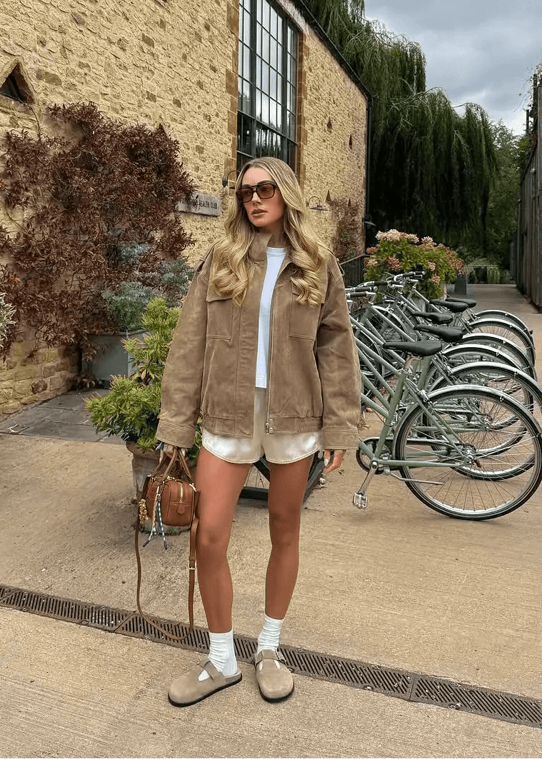 SOKYND Delphine High - Neck Suede Jacket Coats & JacketsSandM