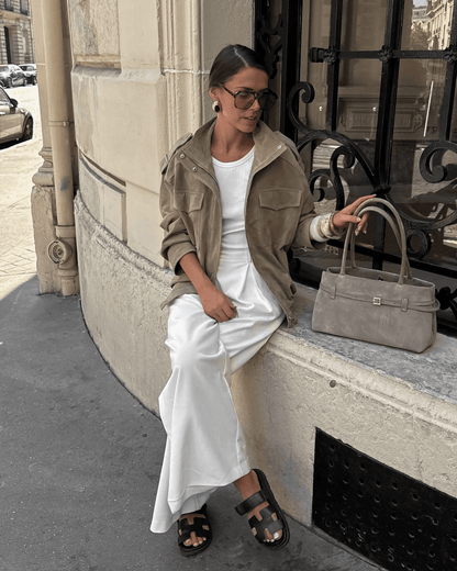 SOKYND Delphine High - Neck Suede Jacket Coats & JacketsSandS