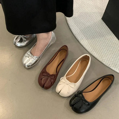 SOKYND Elena Slip - On Ballet Flats ShoesSilver36
