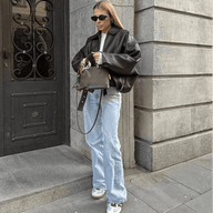 Eliana Kunstleder-Motorradjacke