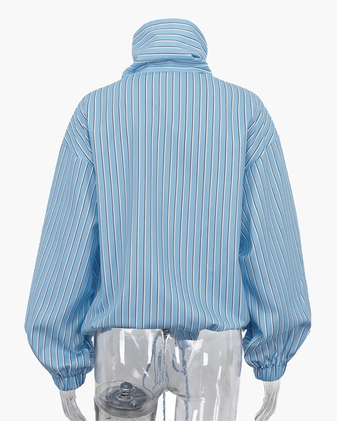 SOKYND Ella Stripe High Neck Shirt BlouseSOKYND-512535-BLU-L-66007BlueL