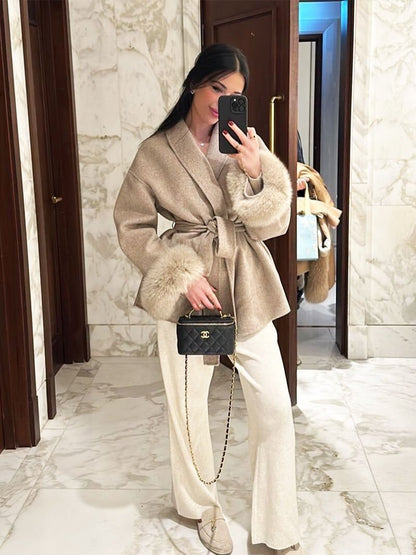 SOKYND Ellianna Faux Fur Coat Coats & Jacketsuu1767356248752920682BeigeS