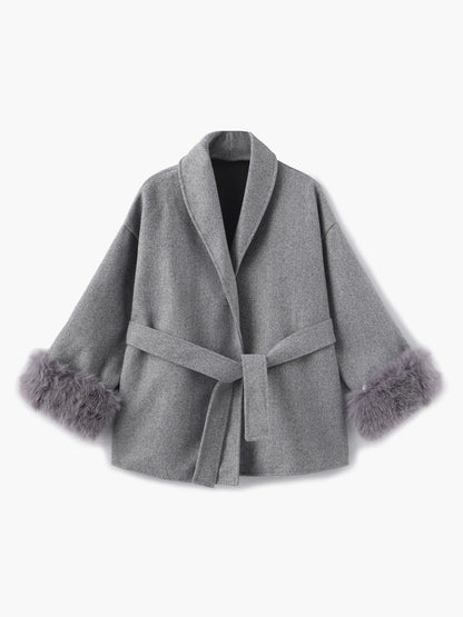 SOKYND Ellianna Faux Fur Coat Coats & JacketsCm1767356248751930600GrayS