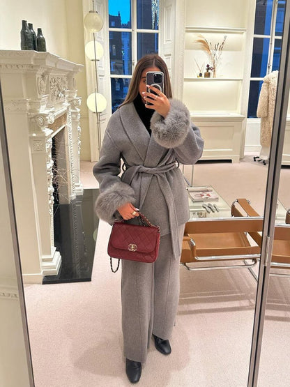 SOKYND Ellianna Faux Fur Coat Coats & JacketsCm1767356248751930600GrayS