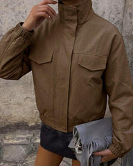 Ellie Braune Reißverschluss-Jacke