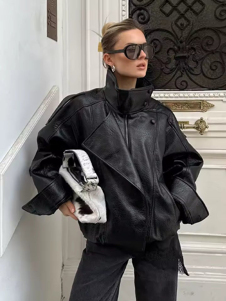 SOKYND Emma Asymmetric Button Pocket Jacket Coats & JacketsBlackL