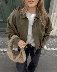 Erica Faux-Suede Bomberjacke