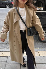 Esther Klassischer Doppelreiher Trenchcoat