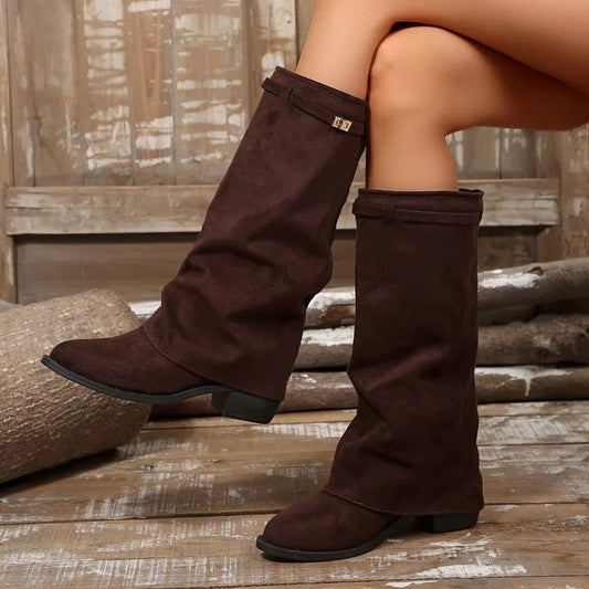 Esther Knielange Stiefel aus Kunstwildleder