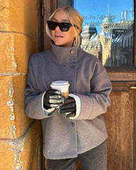 Ezra elegante Jacke mit Stehkragen
