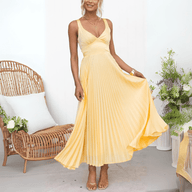 Fenella Fließendes Plissées-Maxikleid