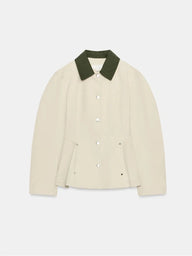 Fiona Kontrastkragen Peplum-Jacke