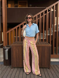Gloria Palazzo-Hose mit weitem Bein