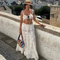 Hanna Boho-Crop-Top Maxi-Rock-Set