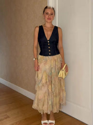Hannah Boho Maxirock mit Volants