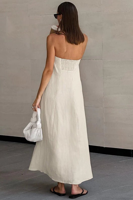 SOKYND Hannelore Strapless Backless Maxi Dress DressKhakiXL