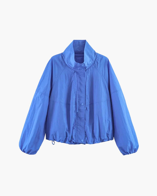 SOKYND Helen Stand Collar Windbreaker Jacket JacketSOKYND-318295-BLU-XS-41463BlueXS