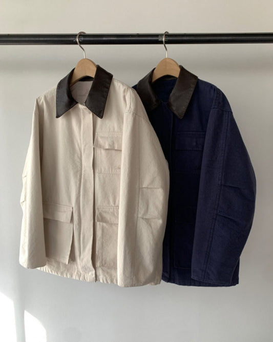 Helena Kontrastkragen Utility-Jacke