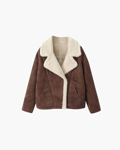 SOKYND Jane Faux Leather Moto Jacket JacketSOKYND-069079-BRO-S-56631BrownS