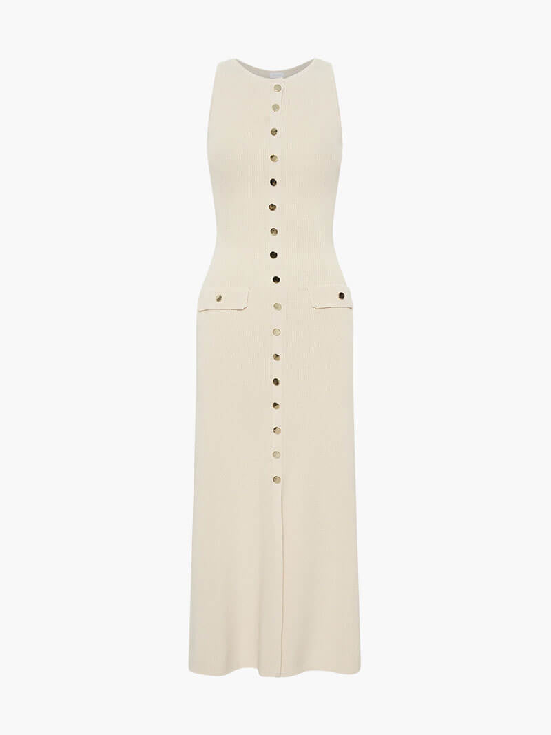 SOKYND Janna Maxi Dress DressBeigeS