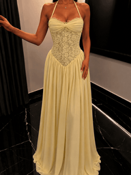 Jeanna Neckholder Korsett Maxikleid