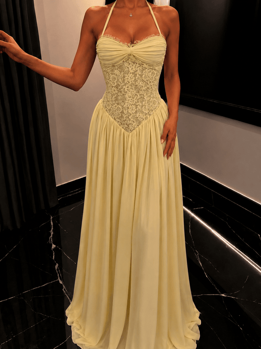 Jeanna Neckholder Korsett Maxikleid