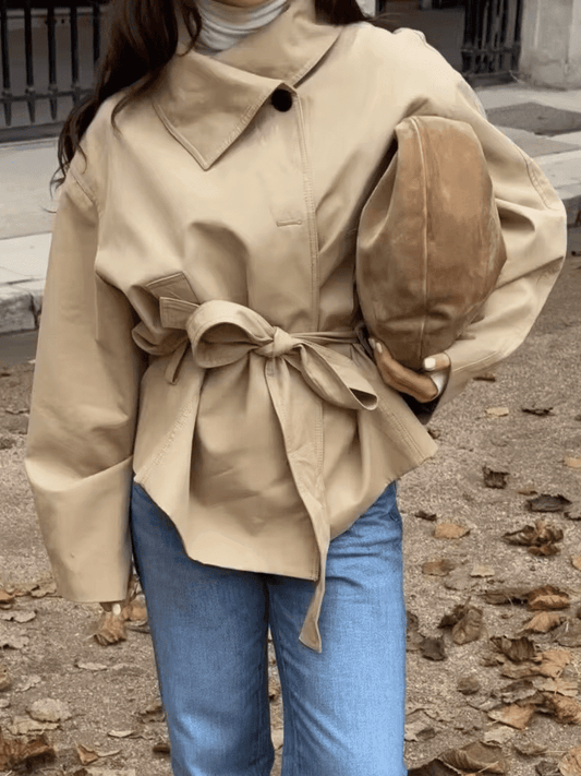 SOKYND Jenny Asymmetric Belted Trench Coat Coats & JacketsSOKYND-748439-BEI-M-92375BeigeM