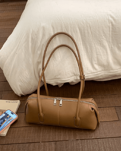 SOKYND Jessica Cylindrical Leather Shoulder Bag BagSOKYND-703639-BRO-OS-12855Brown