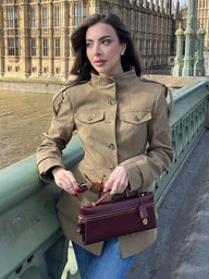 Judith Figurbetonte Jacke mit hohem Kragen