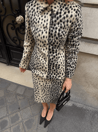 Julia Leopard Faux Fur Two-Piece Set